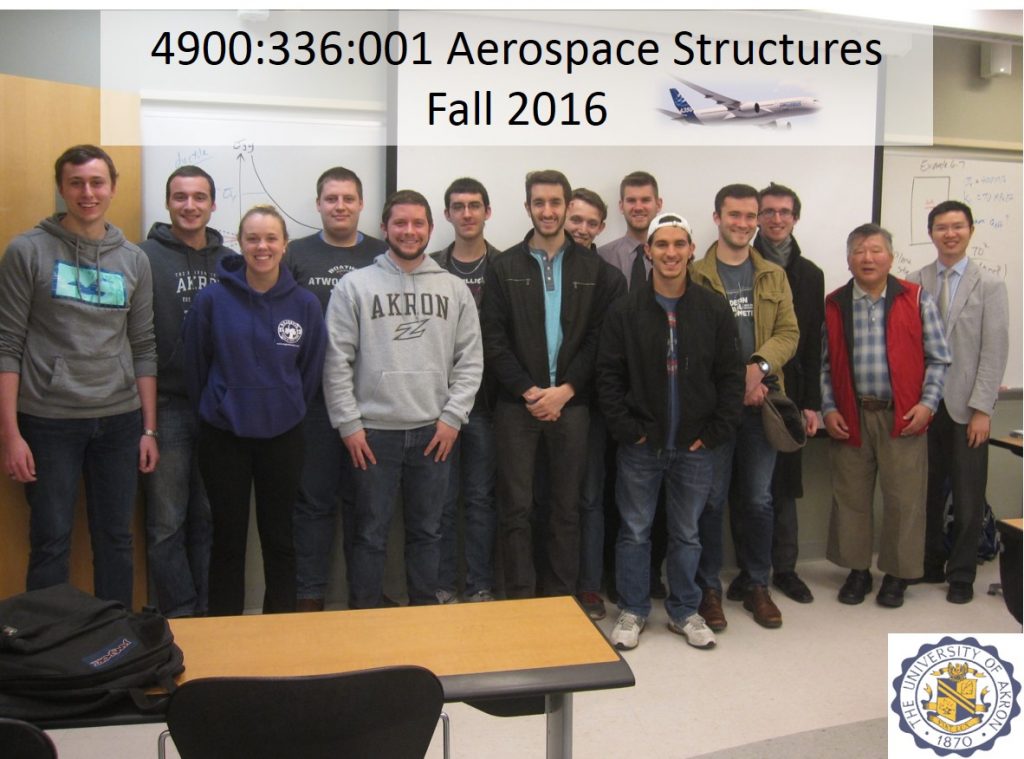 Aerospace Structures class photo Fall16